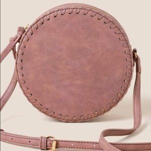 Francesca’s Mauve Faux Leather Crossbody Purse